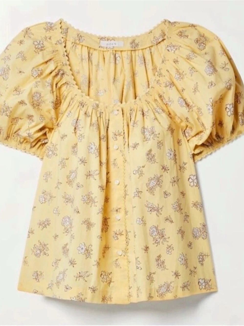 DÔEN Women's Tennessee Floral Puff-Sleeve Top